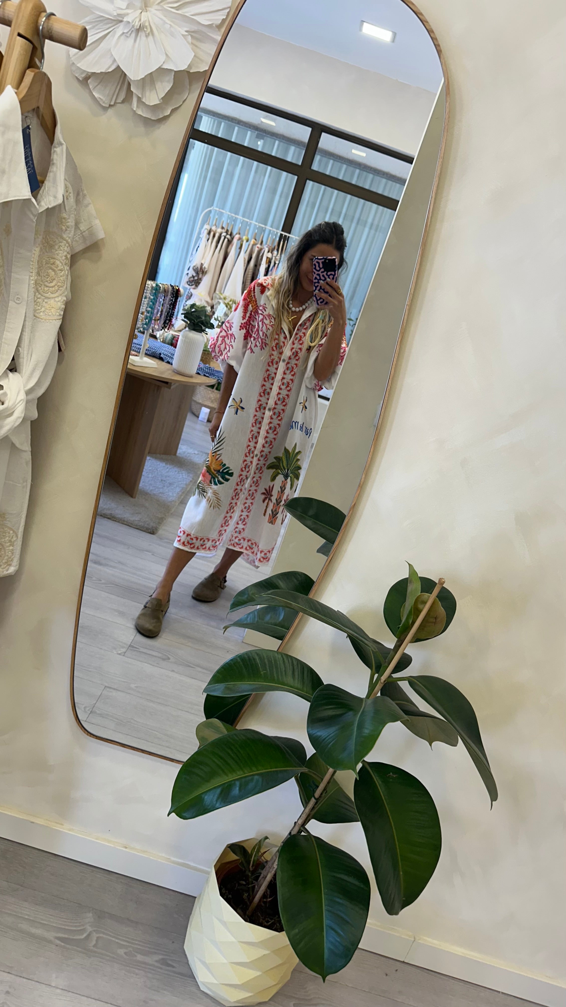 Vestido Camiseiro Coral